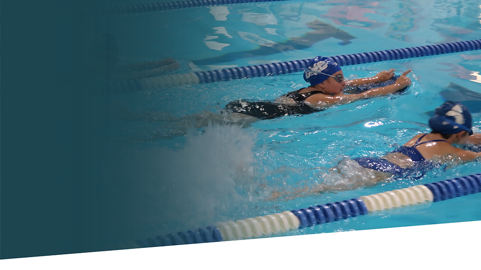 Danvers Dolfins swimmers training in the pool at the Danvers Community YMCA in Danvers, MA
