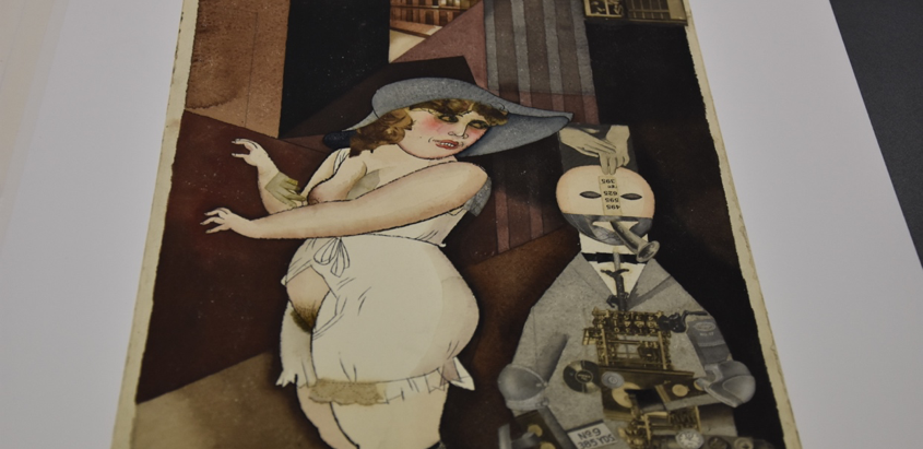 ‘”DAUM” MARRIES HER PEDANTIC AUTOMATON “GEORGE”‘ (GEORGE GROSZ, 1920)