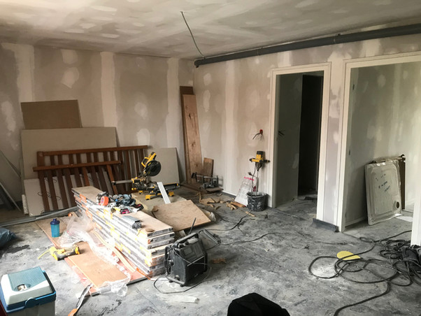 Lounge during renovation