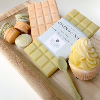 savons tablette de chocolat et cupcake