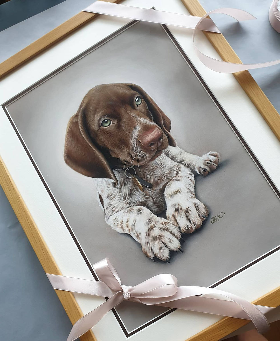 Thumbnail: A3 COLOURED PET PORTRAIT - PRO FRAME