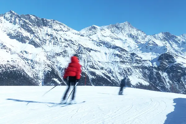 Domaine skiable de Grimentz Zinal, Val d'Anniviers, alpes Suisses.