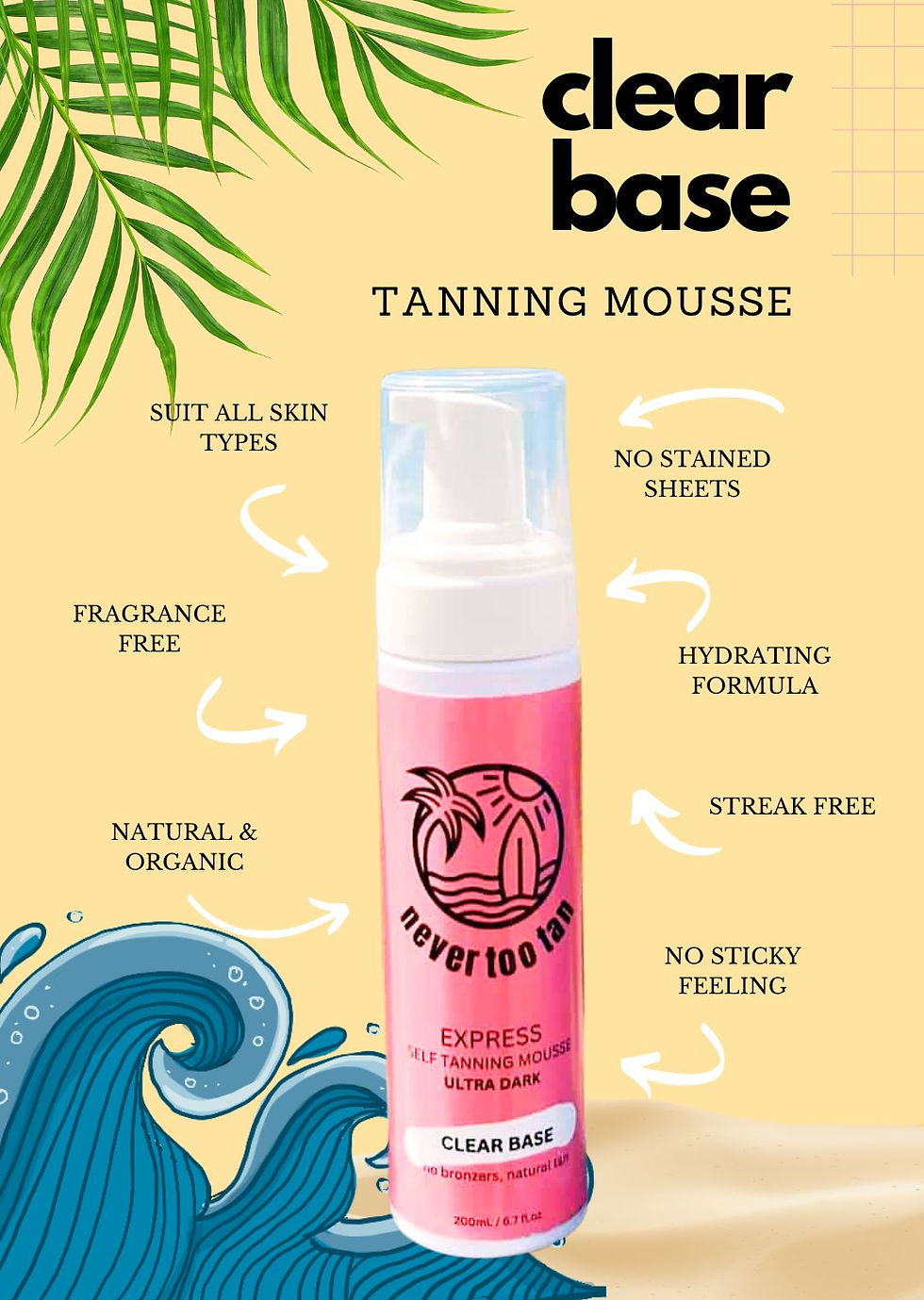 NTT Clear Base Self Tan Mousse Ultra Dark