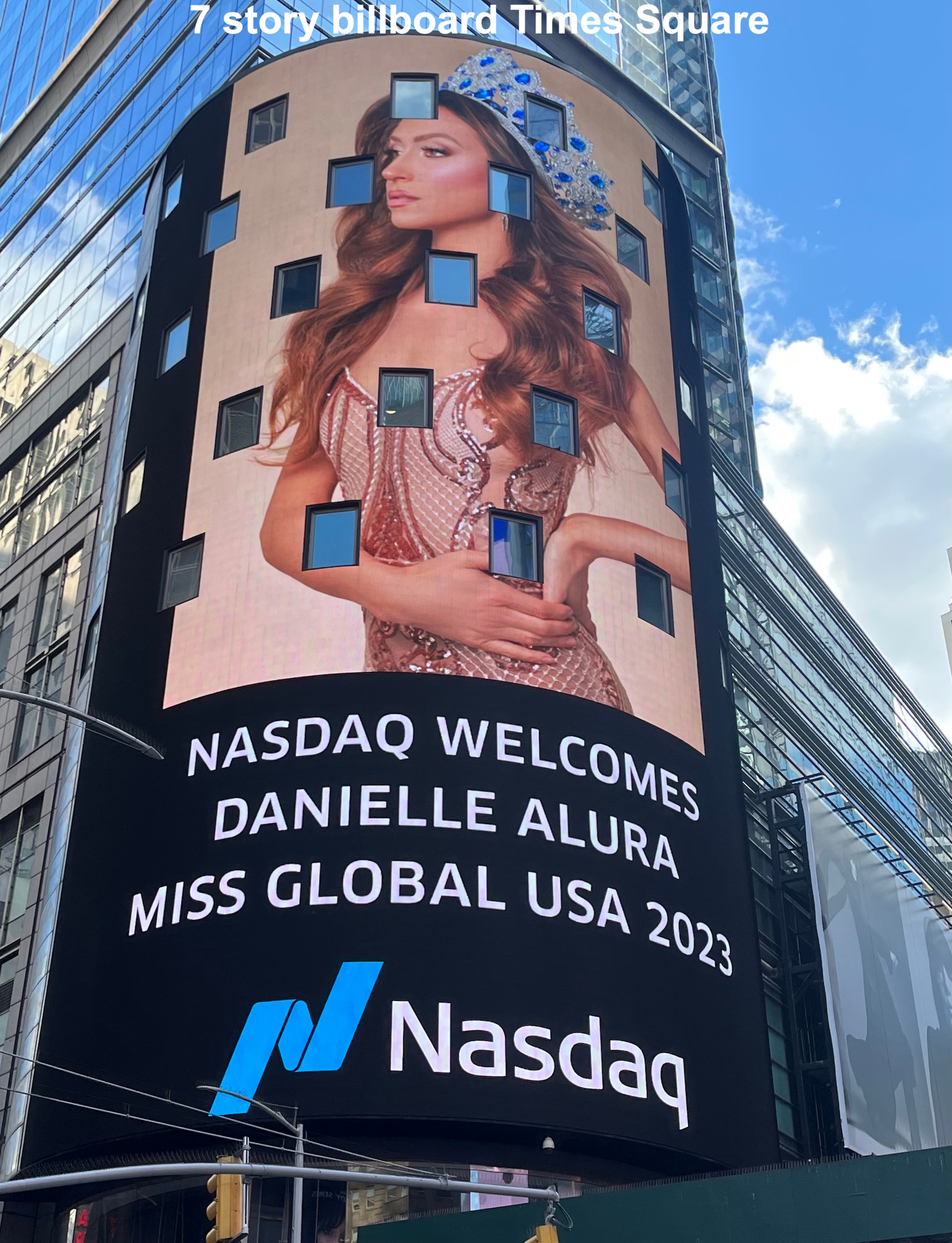 Danielle Alura in Times Square Billboard