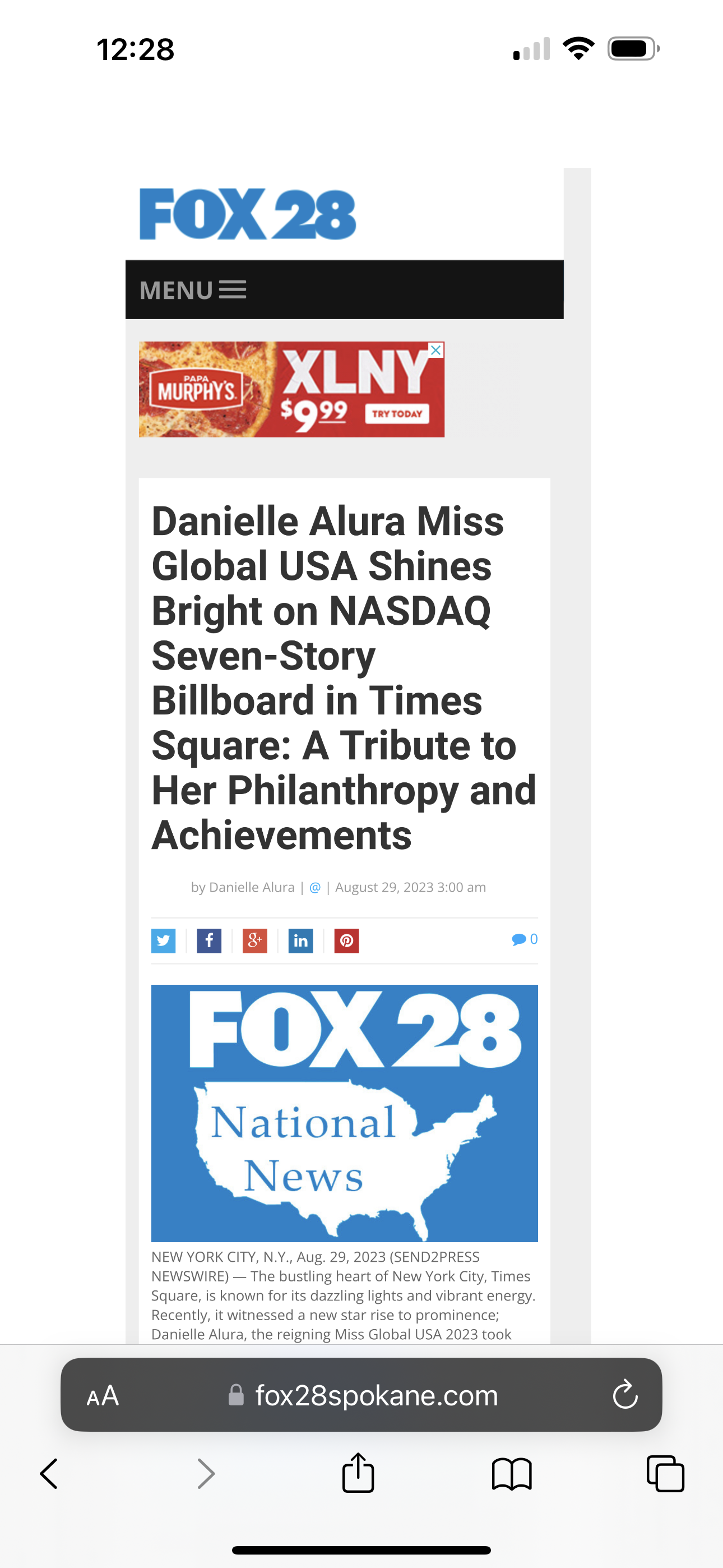 Danielle Alura in FOX News