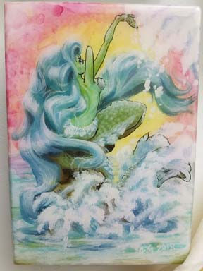 Thumbnail: Energy infused Art on wood block