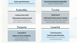 Akilleslaisten talvikauden ohjelma