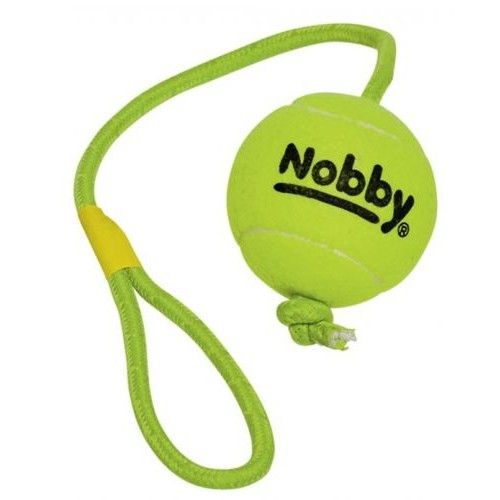Миниатюра: Играчка въже с тенис топка 70см NOBBY (60489)