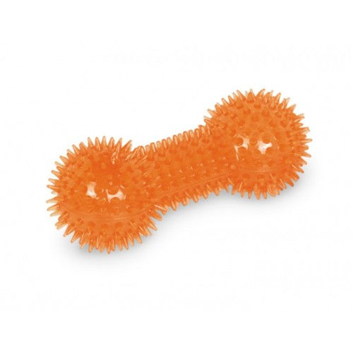 Играчка TPR Spiky Dumbbell 15 см оранжев NOBBY (60057)