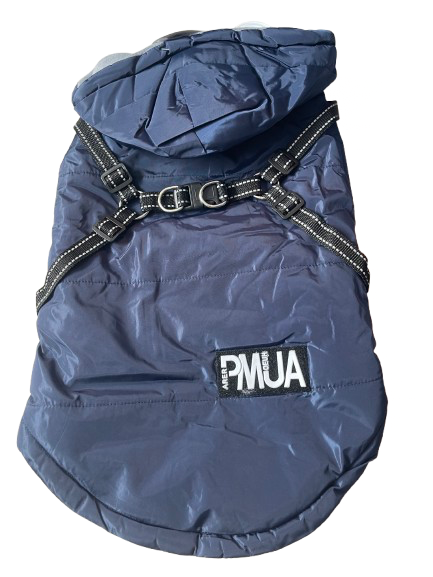 Миниатюра: Яке за кучета с нагръдник, качулка и цип (без ръкави) PMUA  - Nunbell