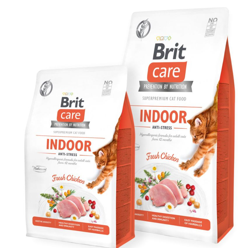 Brit Care Cat Grain-Free INDOOR ANTI-STRESS прясно пилешко месо