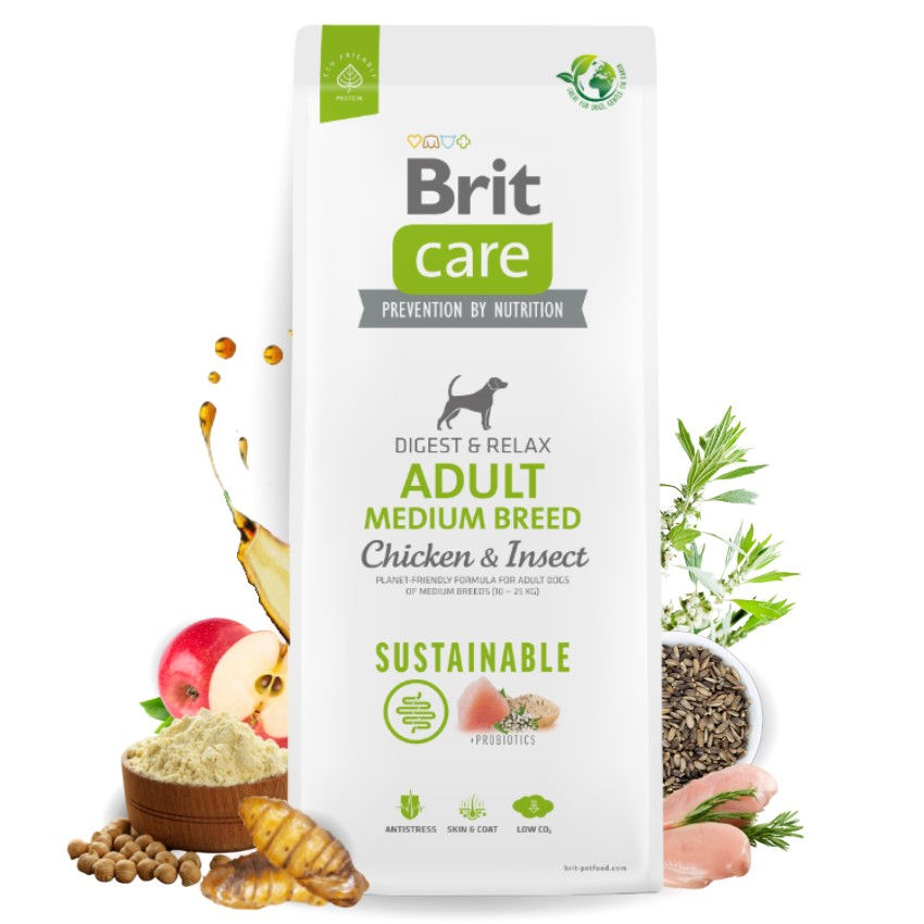 Brit Care Dog Sustainable Adult Medium Breed Chicken&Insect
