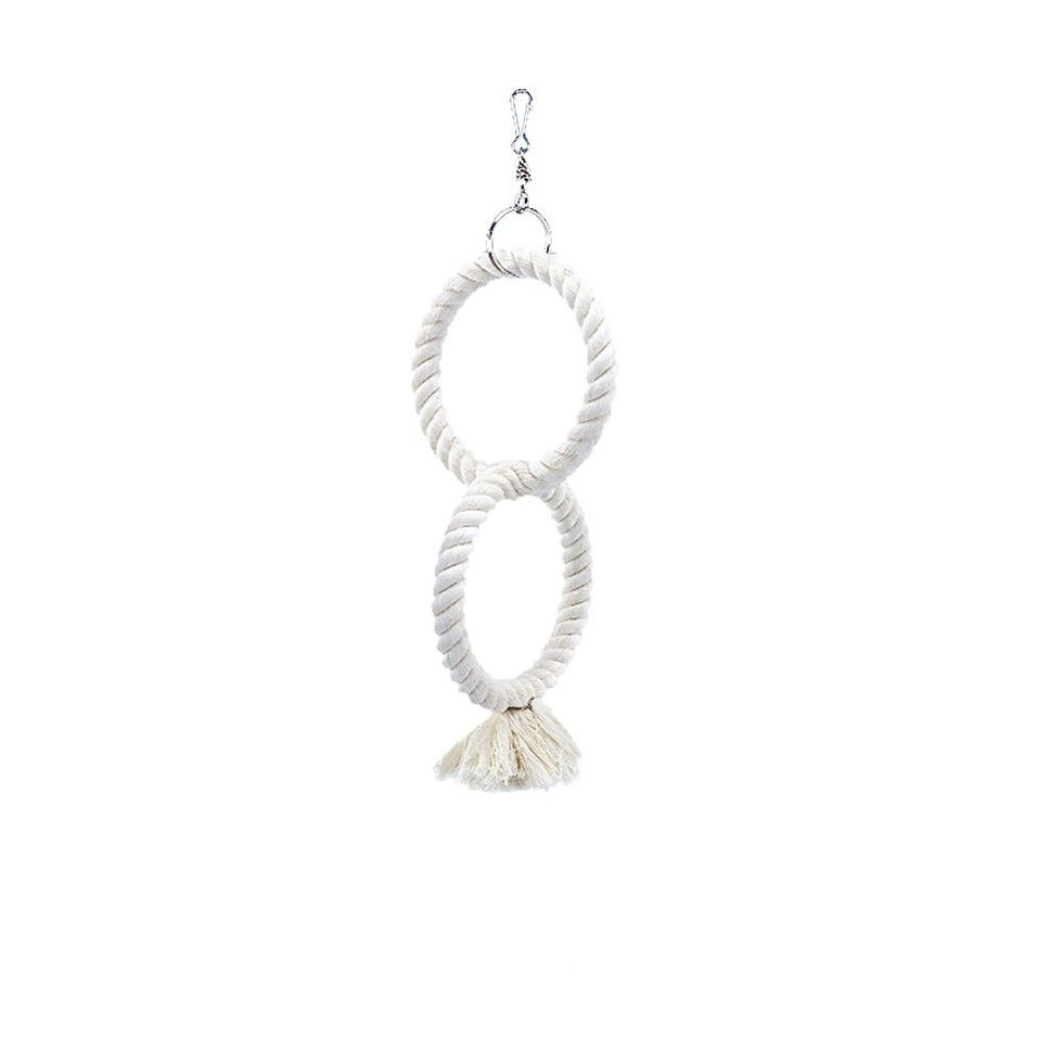 Играчка Nobby Climbing rings made of cotton for parakeets - 32x14 cm
