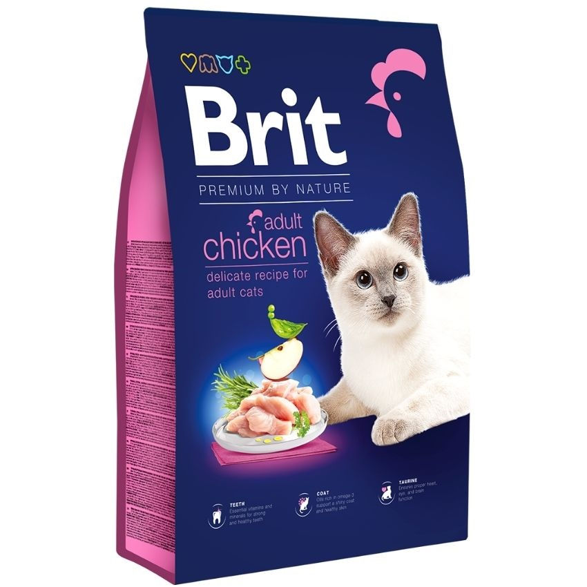 Суха храна Brit Premium by Nature за котки, с пилешко