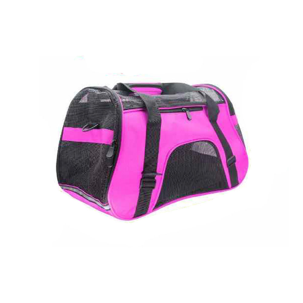 Транспортна чанта за кучета и котки розова Nunbell