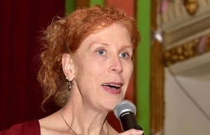 Carrie Davis speaking at Gay City News’ first-ever Impact Awards on March 3, 2016, an event to honor extraordinary activists in the LGBTQ community. Brooklyn, NY