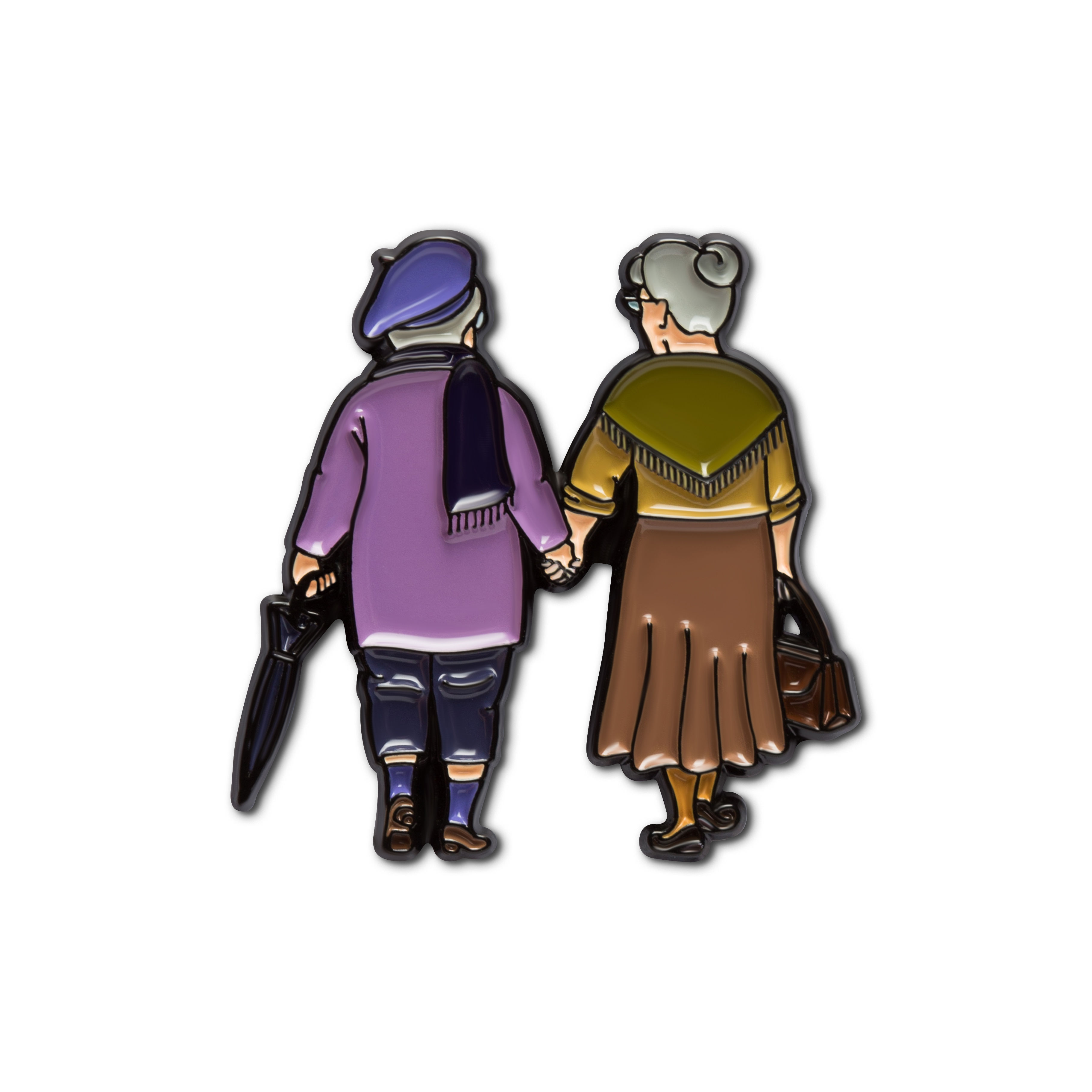 Enamel Pin "Side by Side: Grandmas"
