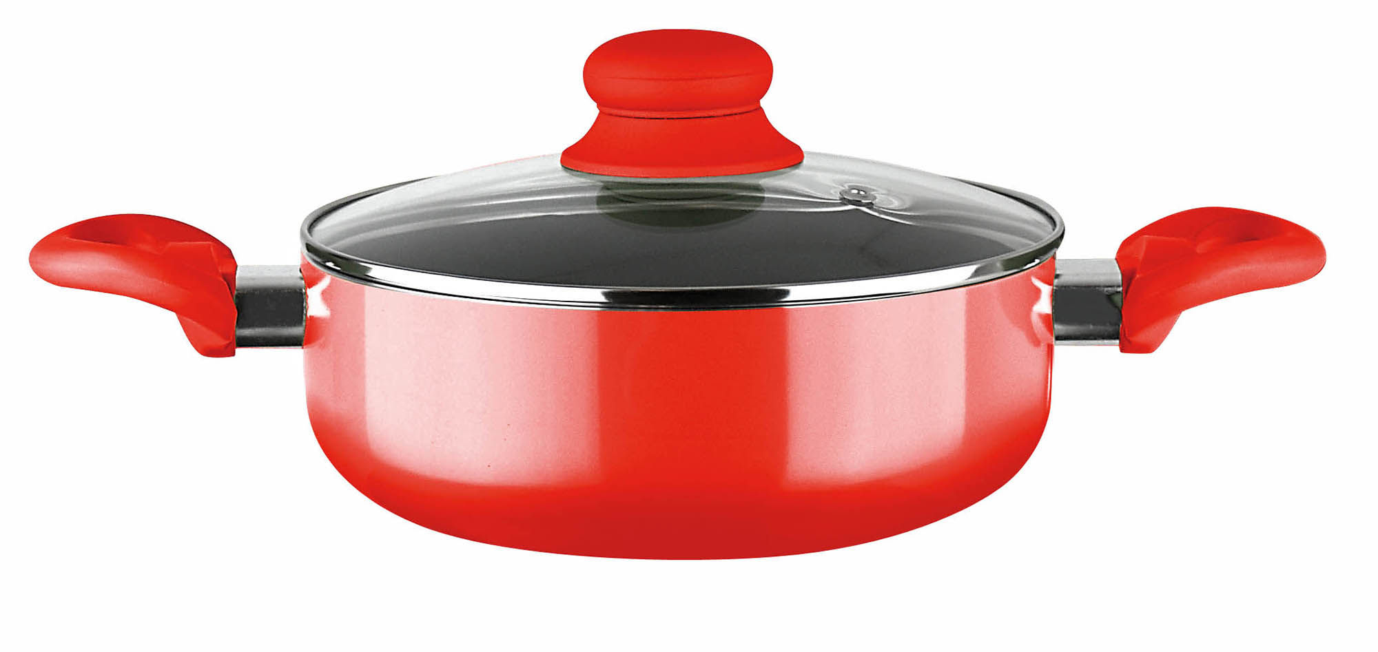 ARROCERA CON TAPA COLOR ROJO 26 CM MAGEFESA MODELO RAINBOW