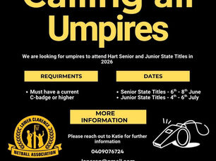 Umpires State Titles 2026