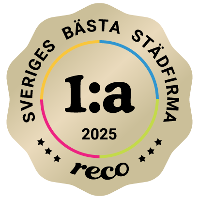 Badge från Reco - Sveriges bästa städfirma 2025
