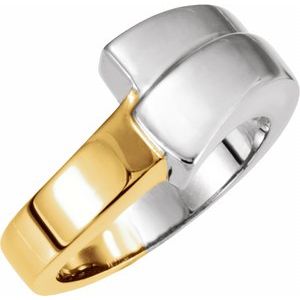 18K White/Yellow Freeform Ring