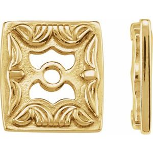 18K Yellow Metal Fashion Earring Jacket