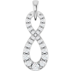 Platinum 1/3 CTW Lab-Grown Diamond Infinity-Inspired Pendant