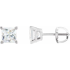 Platinum 1/10 CTW Natural Diamond Earrings