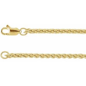 14K Yellow 2.4 mm Wheat 16 Chain"