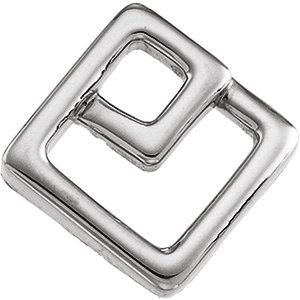 14K White Geometric Pendant
