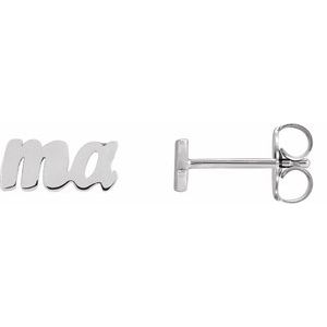 Platinum Mama Earring