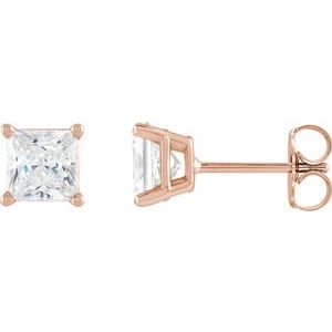 14K Rose 1/2 CTW Natural Diamond Earrings