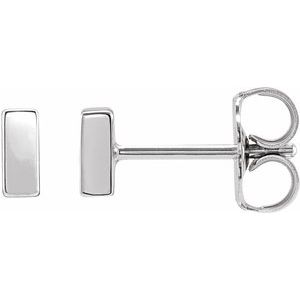 Platinum Bar Earrings