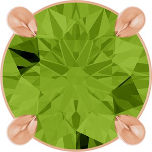 14K Rose 5.5 mm Natural Peridot Pendant