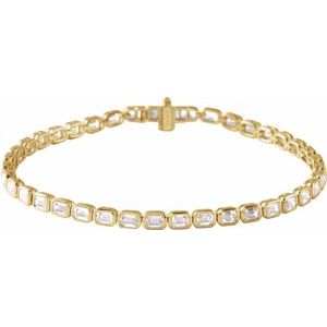14K Yellow 6 1/4 CTW Lab-Grown Diamond Line 7 Bracelet"