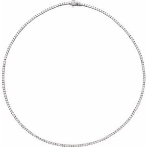 14K White 5 7/8 CTW Natural Diamond Line 16 Necklace"