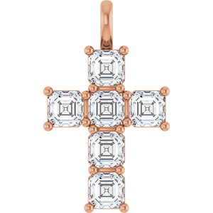 14K Rose 2 CTW Lab-Grown Diamond Pendant