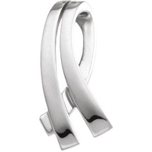 14K White Freeform Slide Pendant