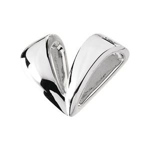 14K White Freeform Slide Pendant