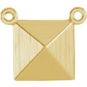 14K Yellow 9.7x11.3 mm Pyramid Necklace Center