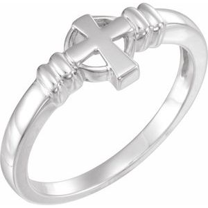 Platinum Cross Chastity Ring
