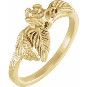 14K Yellow Floral Ring