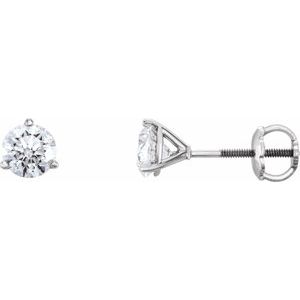 Platinum 1 CTW Natural Diamond Earrings