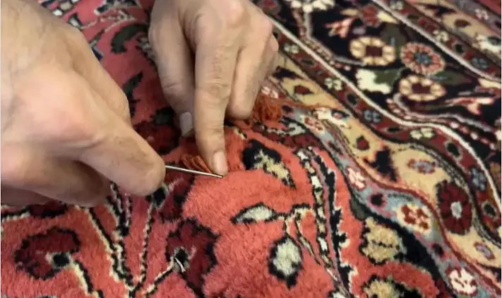 restauration tapis persan