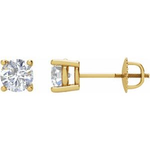 14K Yellow 1/2 CTW Natural Diamond Stud Earrings