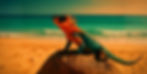 Lizard looking out to The Lizard in Cornwall. Cool dude, eh? An Ai image by SPN