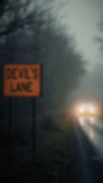 It's oft' been said that if you go down Devil's Lane when it is dark, he may be waiting for you at the crossroads playing his fiddle. Beware, if he sees you he will viscerate you and boil your soul! Just saying. An Ai image by SPN