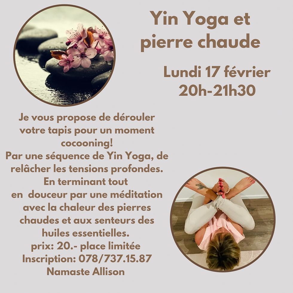 Yin Yoga et pierres chaudes
