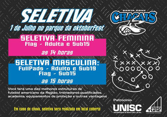 Santa Cruz Chacais realizará seletiva no próximo sábado