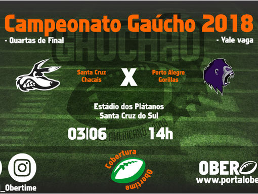 (03/05) - Pré - Jogo | QUARTAS DE FINAL | Chacais X Gorillas - Gauchão 2018.